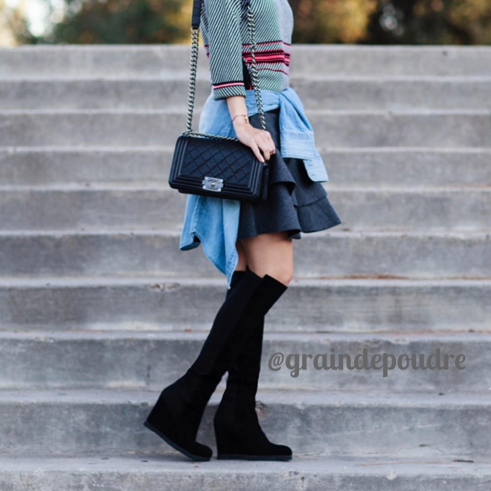 Stuart Weitzman Suede Demiswoon OTK Boots 9M